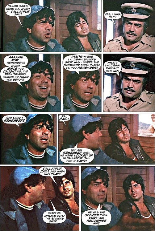 A
                                page from the Sholay Movic